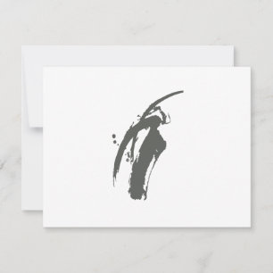 Cartão De Notas Papel de Carta/Cartão Pessoal da cinza BRUSHSTROKE