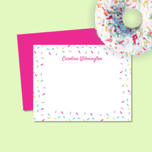 Cartão De Notas Papel de Carta Colorida das Garotas