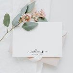 Cartão De Notas Papel de carta de Casal de Script e Monograma Mode<br><div class="desc">Placa de Nota de Casal do Monograma de Script e Swash Moderno</div>