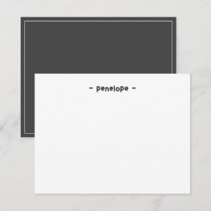 Cartão De Notas Papel de carta de Cinzas Escuras Personalizadas Mi