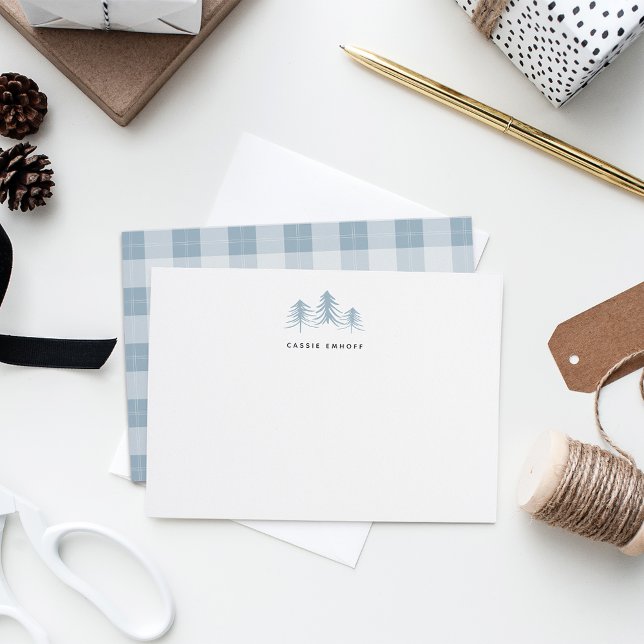 Cartão De Notas Papel de Carta de Feriado Personalizado Pines Dese (Criador carregado)