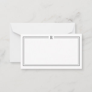 Cartão De Notas Papel de Carta de Mini Nota do Monograma com Carte