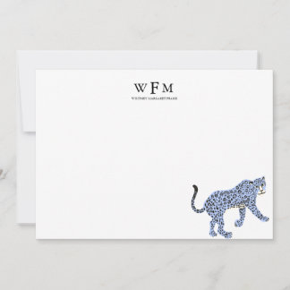 Cartão De Notas Papel de carta Leopardo Luxe