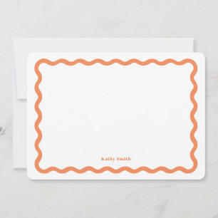 Cartão De Notas Papel de Carta Personalizado Apricot para Retro Cl