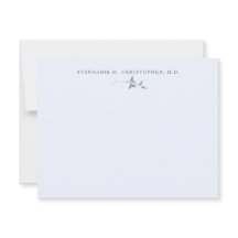 Papel de Carta Personalizado Azul Verde Elegante