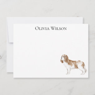 Cartão De Notas Papel de carta personalizado com spaniel