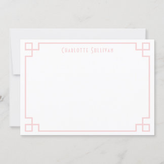 Cartão De Notas Papel de Carta Personalizado de Borda de Chave Cor