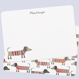 Cartão De Notas Papel de Carta Personalizado de Cão de Enchimento
