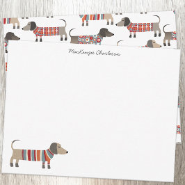 Cartão De Notas Papel de Carta Personalizado de Cão de Enchimento