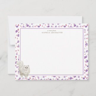 Cartão De Notas Papel de Carta Personalizado de Cat Persa