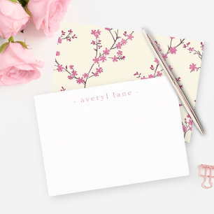 Cartão De Notas Papel de Carta Personalizado de Flor Selvagem chiq