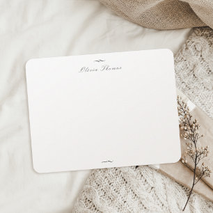 Cartão De Notas Papel de Carta Personalizado de Script Elegance Cl