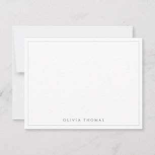 Cartão De Notas Papel de Carta Personalizado do Clássico Moderno V