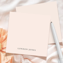 Papel de Carta Personalizado Simples - Cor-de-rosa