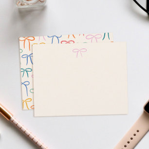 Cartão De Notas Papel de Carta Pessoal de Arco Simples Colorido