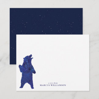Cartão De Notas Papel de Carta Pessoal do Urso Azul
