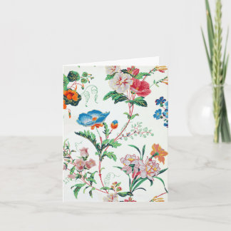 Cartão De Notas Papel de parede floral vitoriano de flores silvest