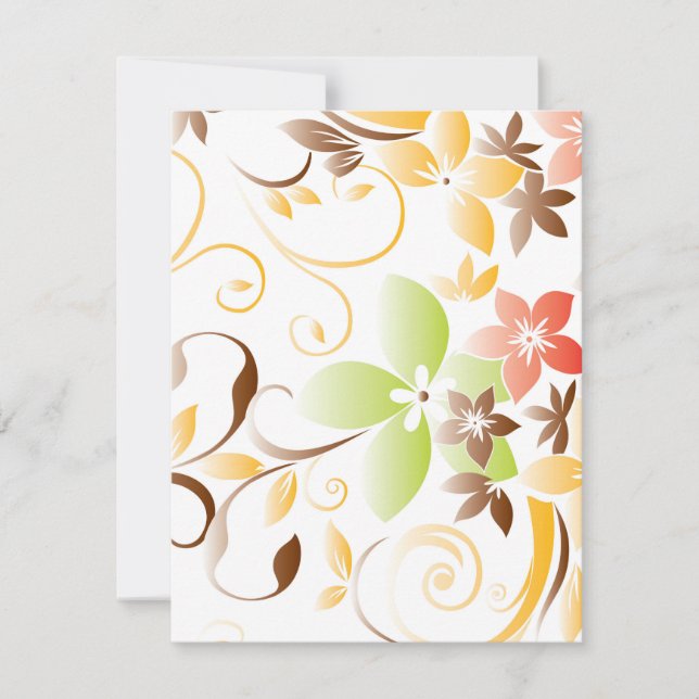 Cartão De Notas Papel de parede para flores 5 (Frente)