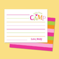 Papelaria de Acampamento de Verão Rosa Laranja Lis