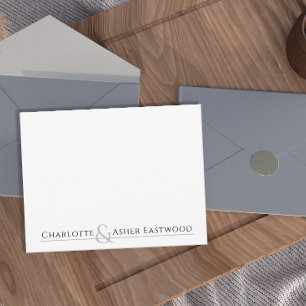 Cartão De Notas Papelaria de Casais Personalizados