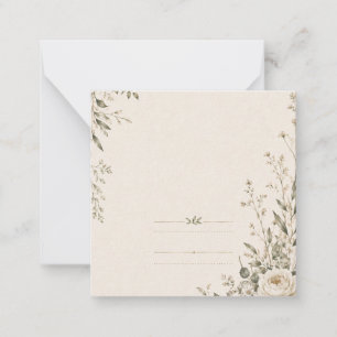 Cartão De Notas Papelaria de Casamento com Charme Botânico Natural