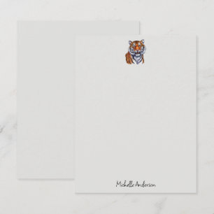 Cartão De Notas Papelaria de Tigre Personalizada da Moda