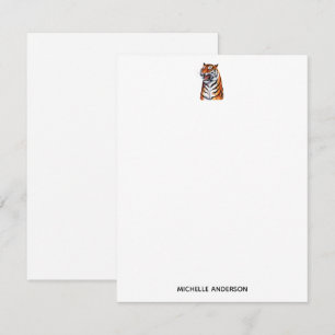 Cartão De Notas Papelaria de Tigre Personalizada da Moda