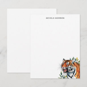 Cartão De Notas Papelaria de Tigre Personalizada da Moda