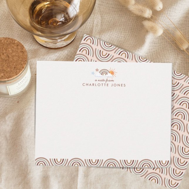 Cartão De Notas Papelaria infantil com padrão geométrico de boho a (Criador carregado)