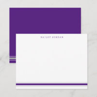 Papelaria Masculina Roxo Cinza Listras Simples Trê