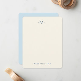 Cartão De Notas Papelaria Monogramada Moderna e Elegante