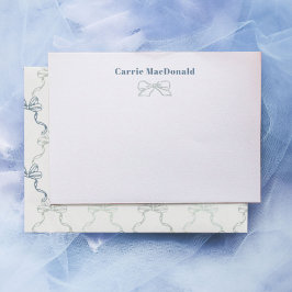Cartão De Notas Papelaria Personalizada Arcos Aquarela Azul