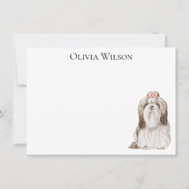 Cartão De Notas Papelaria personalizada com cachorro