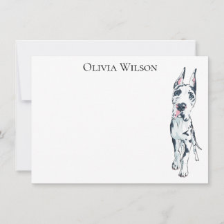 Cartão De Notas Papelaria personalizada com Dogue Alemão