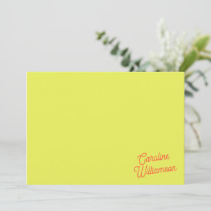 Cartão De Notas Papelaria Personalizada com Rótulo Moderno Chartre