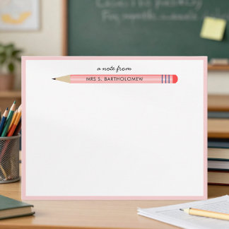Cartão De Notas Papelaria Personalizada de Agradecimento aos Profe