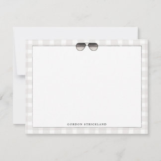 Cartão De Notas Papelaria Personalizada de Aviadores Masculinos