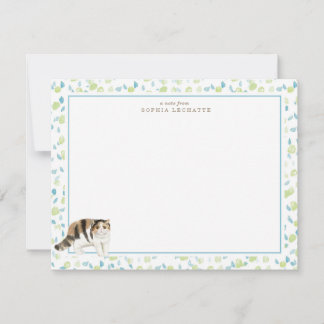 Cartão De Notas Papelaria Personalizada de Cat de Shorthair Exótic