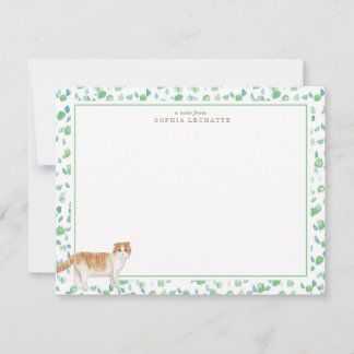 Cartão De Notas Papelaria Personalizada de Gato Dobrado Escocês