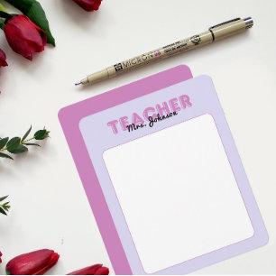 Cartão De Notas Papelaria Personalizada de Professor Fim de Ano Ro