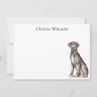 Cartão De Notas Papelaria personalizada do Great Dane
