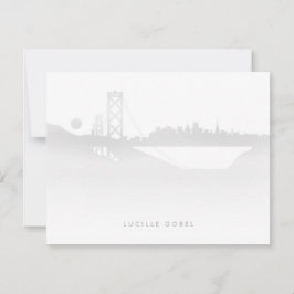 Cartão De Notas Papelaria Personalizada Moderna de San Francisco F