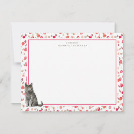 Cartão De Notas Papelaria Personalizada para Cat Shorthair Britâni