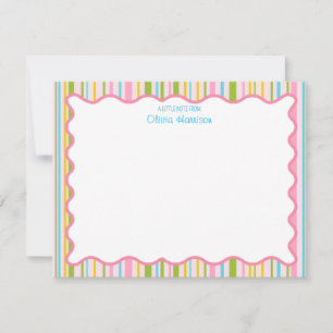 Cartão De Notas Papelaria personalizada para meninas