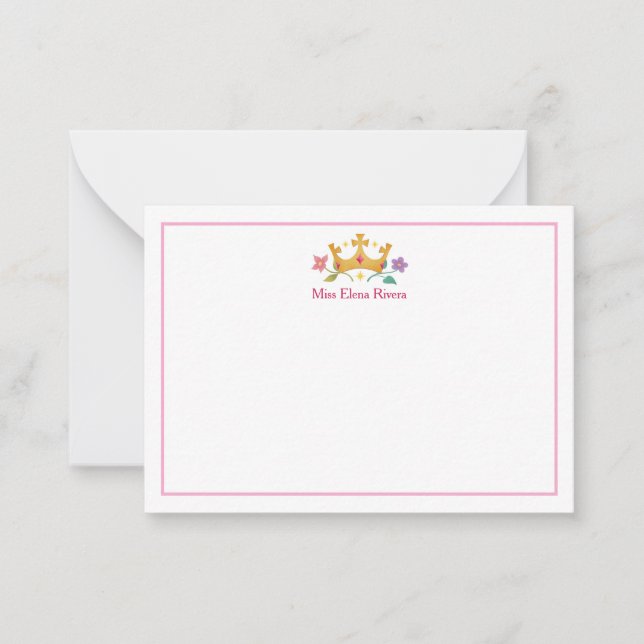 Cartão De Notas Papelaria Princesas do Céu™ (Frente)
