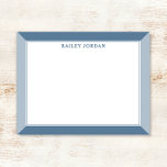 Cartão De Notas Papelaria Profissional de 2 Tons Azul Ardósia para<br><div class="desc">Este design apresenta uma moldura com duas tonalidades e espaço para um nome. Clique no botão personalizar se você quiser mover/dimensionar as imagens e modificar ainda mais o texto! Variações deste design, cores adicionais, bem como produtos coordenados estão disponíveis em nossa loja, zazzle.com/store/doodlelulu. Entre em contato conosco se você precisar...</div>