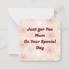 Cartão De Notas Para Mãe