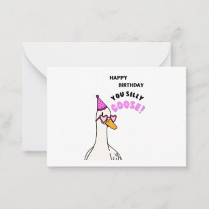 Cartão De Notas Parabéns, Bobo Ganso