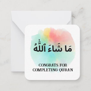 Cartão De Notas Parabéns muçulmanos personalizados Mashallah
