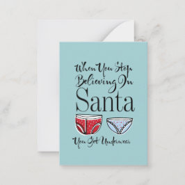 Cartão De Notas Pare De Acreditar Em Papais noeis Mini De Natal